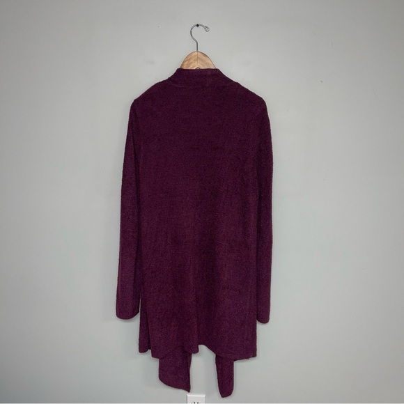 Barefoot Dreams‎ Wrap Cardigan Sweater Women's Size L/XL Burgundy CozyChic Lite - Picture 6 of 9